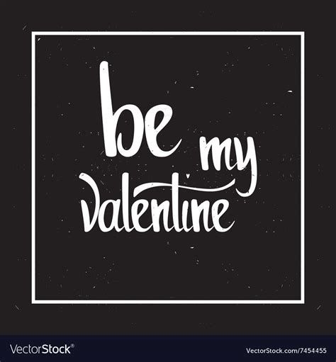 Valentines Day Template Lettering Design Vector Image