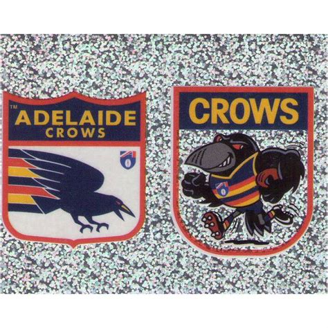 The crows show starring piggy. AFL 1997 Select Stickers- 12 & 12a Adelaide Crows Foil ...