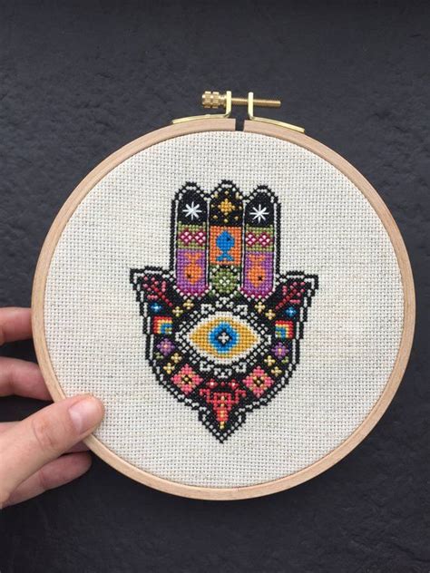 Unlock this file and gain unlimited access to over 12,673,000 premium resources. Hamsa Hand Evil Eye Fatima Hand cross stitch pattern ...
