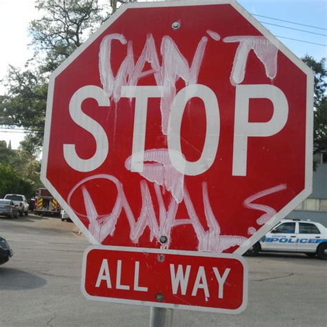 Graffiti On Stop Sign Issue 370232 Montrose Houston Tx