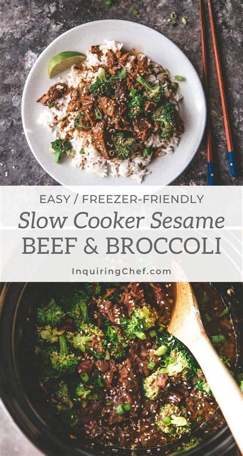 Slow Cooker Sesame Beef And Broccoli Recipe Sesame Beef Beef Slow Cooker
