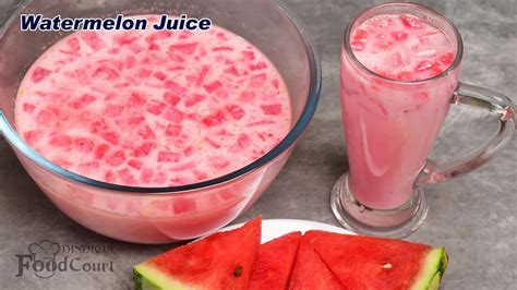Refreshing Summer Drink Watermelon Juice Quick Juice Recipe Youtube