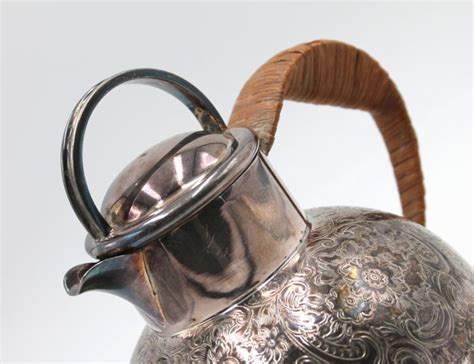 Vintage Epns Silver Plated Teapot With Bamboo Handle Catawiki
