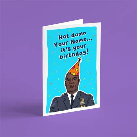 Personalised Brooklyn 99 Captain Holt Birthday Card Cards Etsy