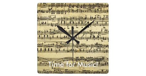 Time For Music Clock Zazzle