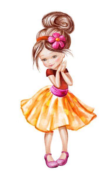 Милая маленькая девочка эскиз Иллюстрация — стоковое изображение