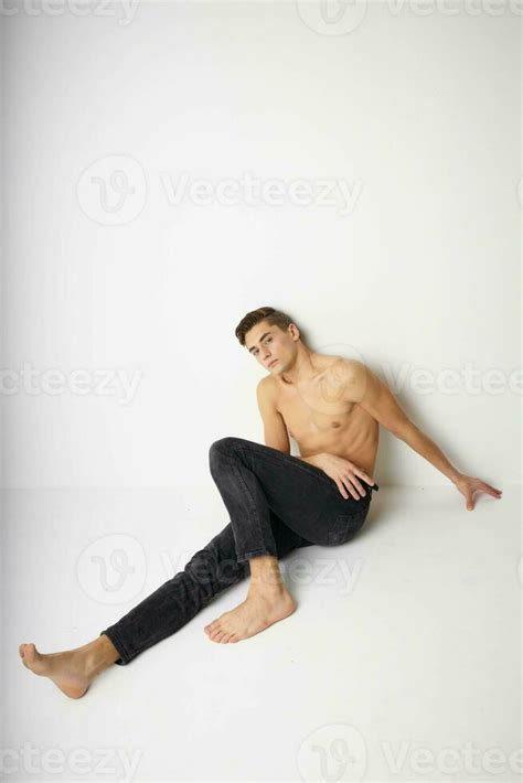 Man Sitting On The Floor Naked Torso Luxury Attractive Style Self