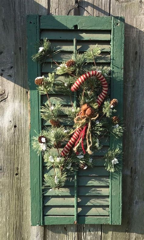 Decorated Christmas Shutter Porch Decor Christmas Shutter Christmas