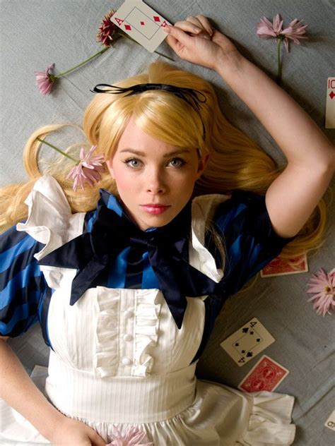 Anime Alice In Wonderland Alice Cosplay Costume Pink Strips Maidess Hot Sex Picture