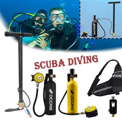 Dccms 1l Mini Scuba Diving Equipment Scuba Tank Diving Bottle Oxygen Cylinder Snorkeling Set