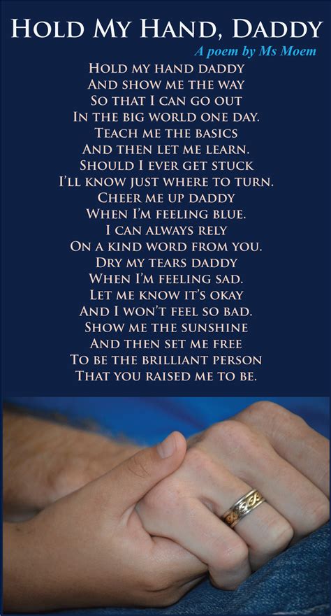 Hold My Hand Daddy Poems Fathers Day Poems Dad Poems Father Poems