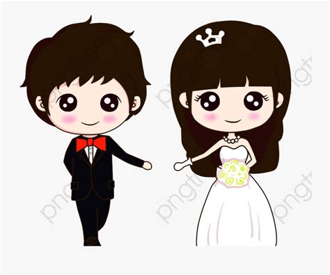 Download Boy Clipart Cute - Wedding Couple Cartoon Vector , Free ...
