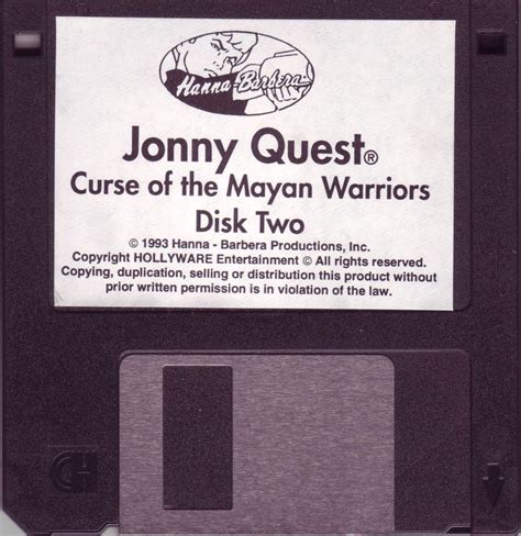 Jonny Quest Curse Of The Mayan Warriors 1993 DOS Box Cover Art