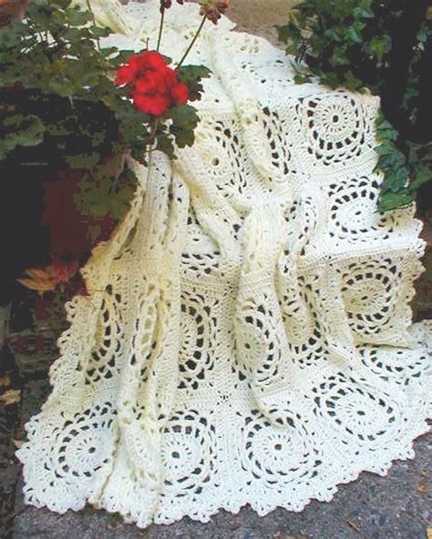 Garden Lace Afghans Crochet Pattern Afghan Crochet Patterns Afghans