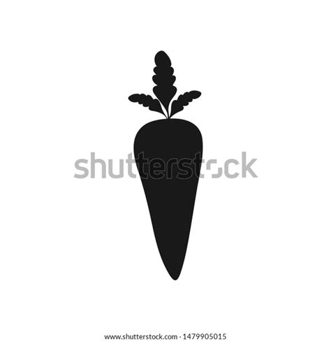 Black Carrot Icon On White Background Stock Vector Royalty Free