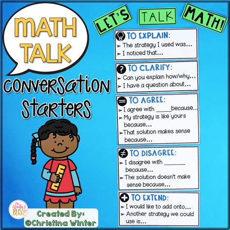 Math Talk Sentence Starters Math Talk Posters Mrs Winters Bliss