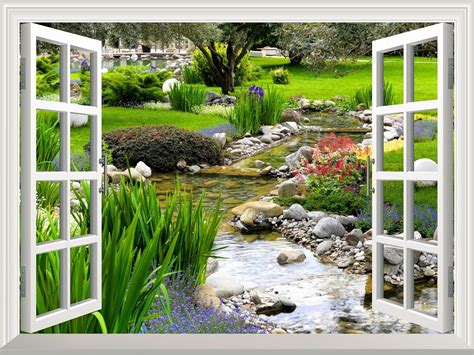 Removable Wall Sticker Wall Mural Clear Spring And Green Grass Out Of