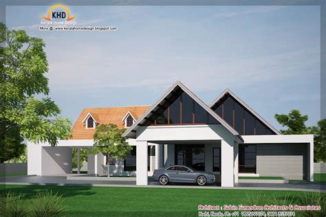 Single Floor House Elevation 2900 Sq Ft Kerala Home Design And
