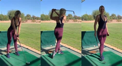 Pro Golfer Paige Spiranac Goes Braless For Sizzling Driving Range Video
