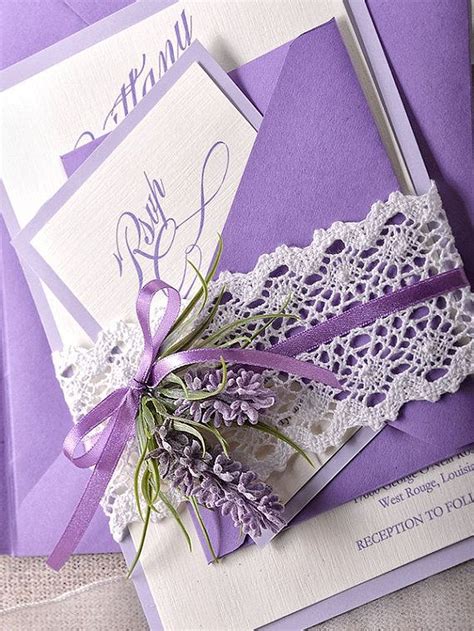 Stunning 40 Lavender Wedding Invitation Ideas 40