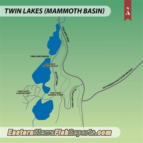 Twin Lakes Mammoth Basin Mammoth Lakes Ca Fish Reports And Map
