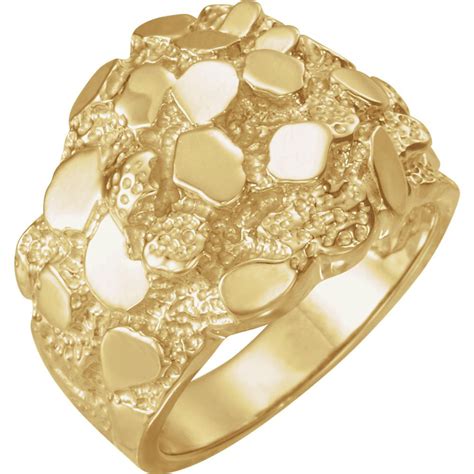 Jewelplus 10k Yellow Gold Nugget Ring