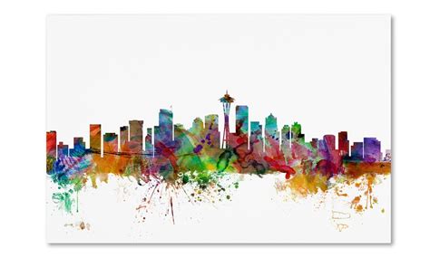 Michael Tompsett Skyline Art On Gallery Wrapped Canvas Groupon