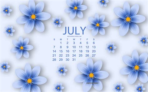 July Calendar Desktop Printable Calendar