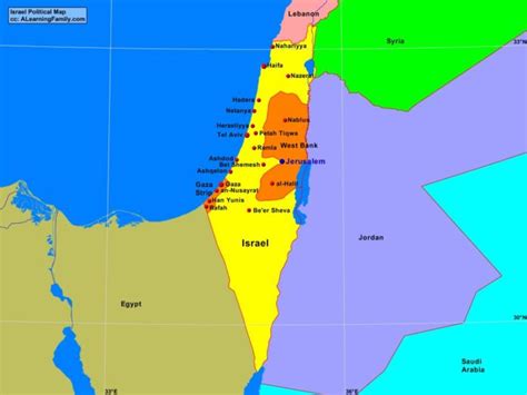 Detailed road, administrative, physical and topographical maps of israel. Israel Political Map - A Learning Family
