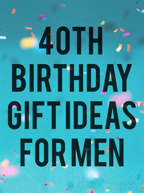 Whether you're shopping for a 40th birthday gift for a sister, best friend or for your wife, we've got you covered with a list of 40th birthday gift ideas that any woman would love to receive. Fabulous 40th Birthday Ideas | Party & Gift Ideas For Men ...