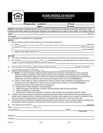 In fact, if the tenant wants to end the tenancy, they can also use this form. FREE 10+ Printable Eviction Notice Form Samples in MS Word ...