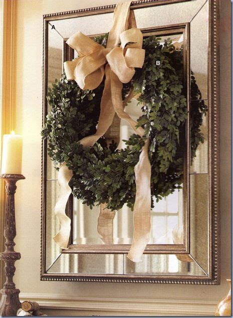 This may be a good (and zero damage) way to hang a wreath indoors, on a smooth surface like a glass window or a mirror. 17 Ways to Decorate Inside With Christmas Wreaths ...