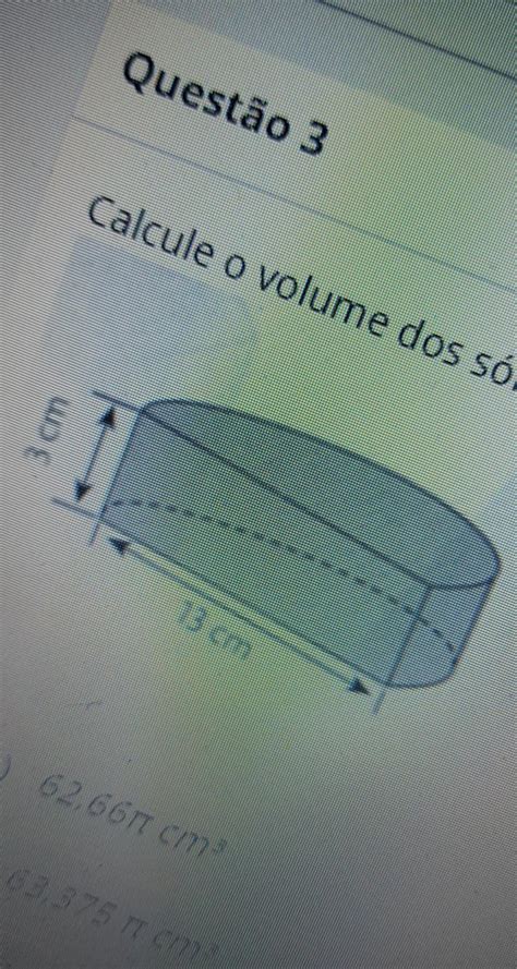 Calcule O Volume Dos Sólidos Br