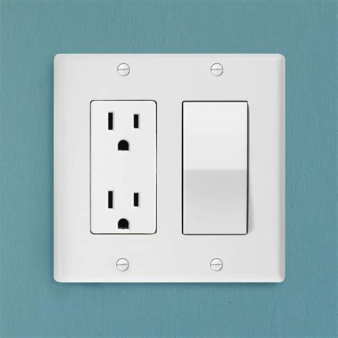 Bates Double Light Switch Plate 2 Gang Wall Plate 6 Pack Double