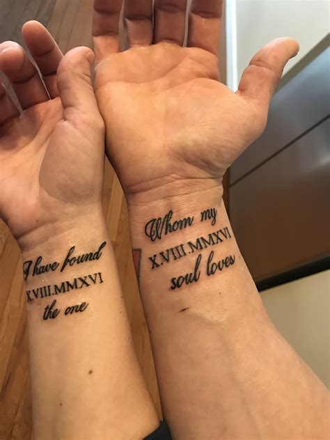 I Have Found The One Whom My Souls Loves Couples Tattoo Couple Tattoos