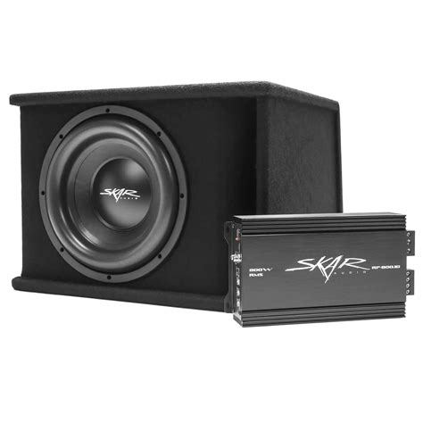 Single 12 1200 Watt Loaded Subwoofer Box And Amplifier Skar Audio