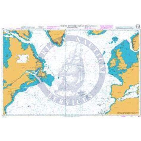 British Admiralty Nautical Chart 4011 North Atlantic Ocean Northern P