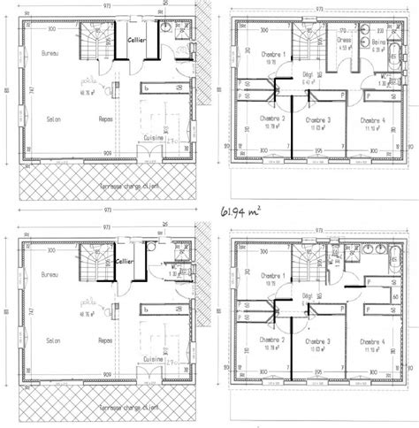 Maison contemporaine avec pièce de vie lumineuse 4 chambres (dont suite. Plan De Maison Avec 4 Chambres à L étage | Ventana Blog
