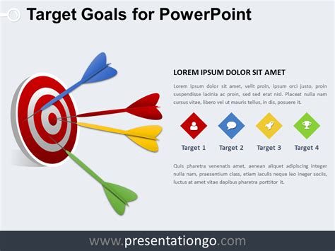 Target Goals Powerpoint Diagram