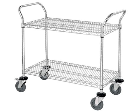 2 Tier Heavy Duty Wire Utility Carts By Omega Products Corporation