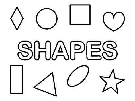 Shapes Coloring Page Coloring Pages 4 U
