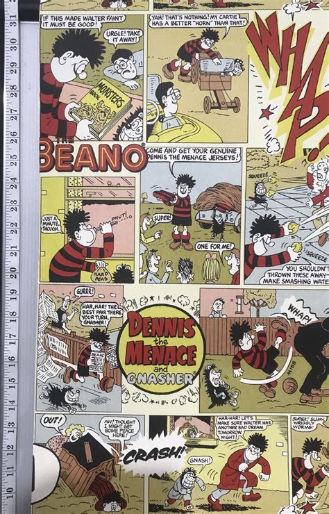 The Beano Dennis The Menace Gnasher Vintage Wallpaper By The Etsy