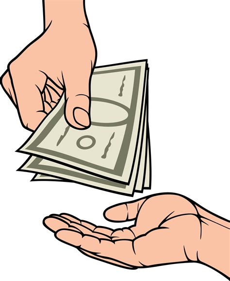 Free Hands Giving And Receiving Money Png Illustration 8514058 Png With