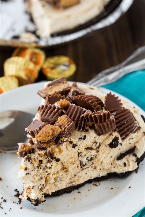 This reese's peanut butter pie is sure to knock your socks off. No Bake Peanut Butter Cup Pie - Spicy Southern Kitchen