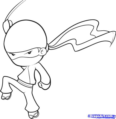 How To Draw An Easy Ninja Step By Step Figures People
