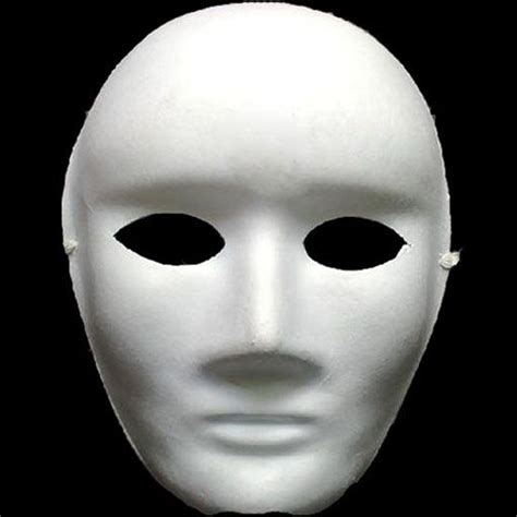 Paper Pulp Plain White Full Face Masks For Men Women Unpainted Blank