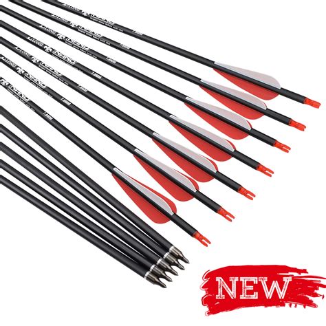 12x 262830 Archery Carbon Arrows Compound Recurve Bow Target