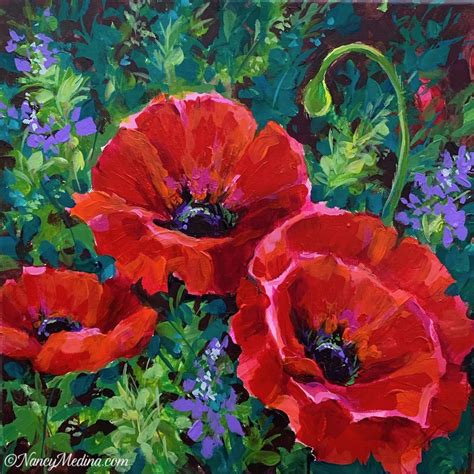 Love Spills Over Poppies Poppy Flower Painting Poppy Painting Art