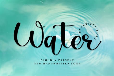 Water Font By Pipi Creative · Creative Fabrica