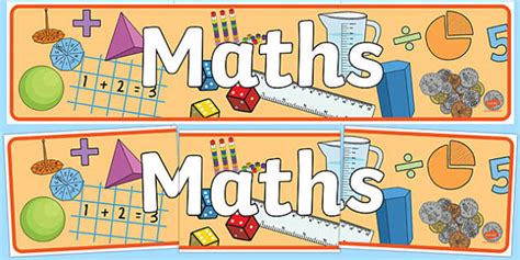 Mathematics Banner Display Twinkl Hecho Por Educadores